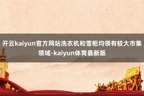 开云kaiyun官方网站洗衣机和雪柜均领有较大市集领域-kaiyun体育最新版